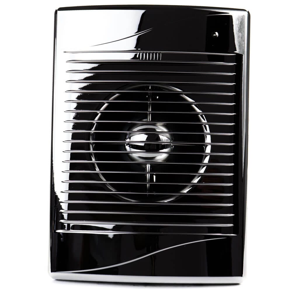 Ventilator baie STANDARD 4C Ø100, Silent, Garantie 2 ani, Debit 100mc/h, Clapeta antiretur, Motor Long Life 40000h, Chrome