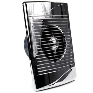 Ventilator baie STANDARD 4C Ø100, Silent, Garantie 2 ani, Debit 100mc/h, Clapeta antiretur, Motor Long Life 40000h, Chrome