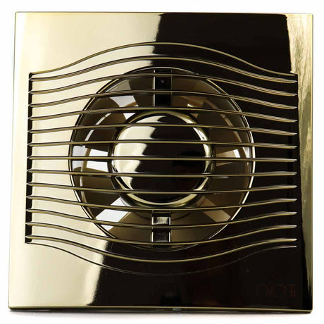 Ventilator baie SLIM 4C Ø100, Super Silent, Clapeta antiretur, Garantie 2 ani, Motor Long Life 40000h, Debit 90mc/h, Gold