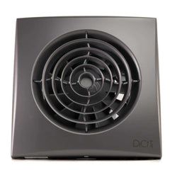 Ventilator baie AURA 4C Silent, Clapeta antiretur, Garantie 2 ani, Motor Long Life 40000h, Debit 90mc/h, Ø100mm, Dark Gray Metal