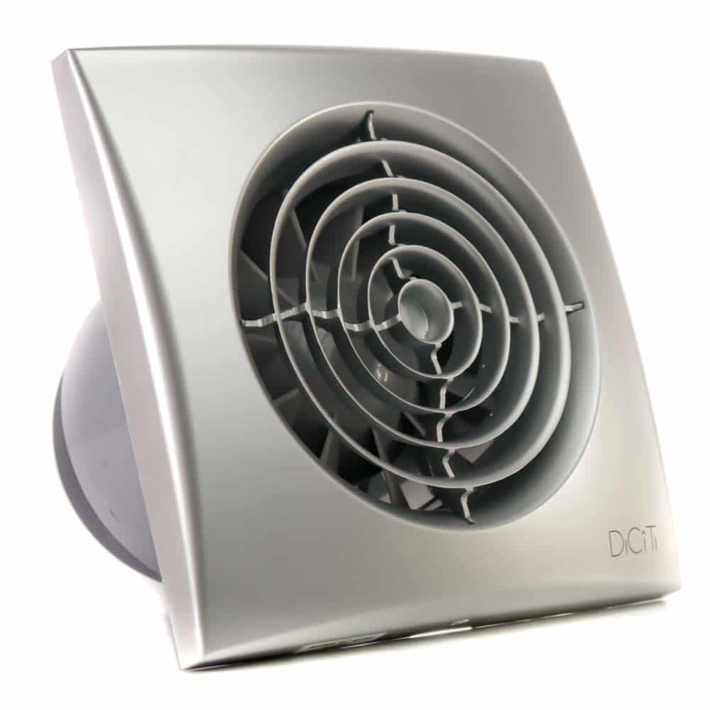 Ventilator baie AURA 4C Silent, Clapeta antiretur, Garantie 2 ani, Motor Long Life 40000h, Debit 90mc/h, Ø100mm, Gray Metal