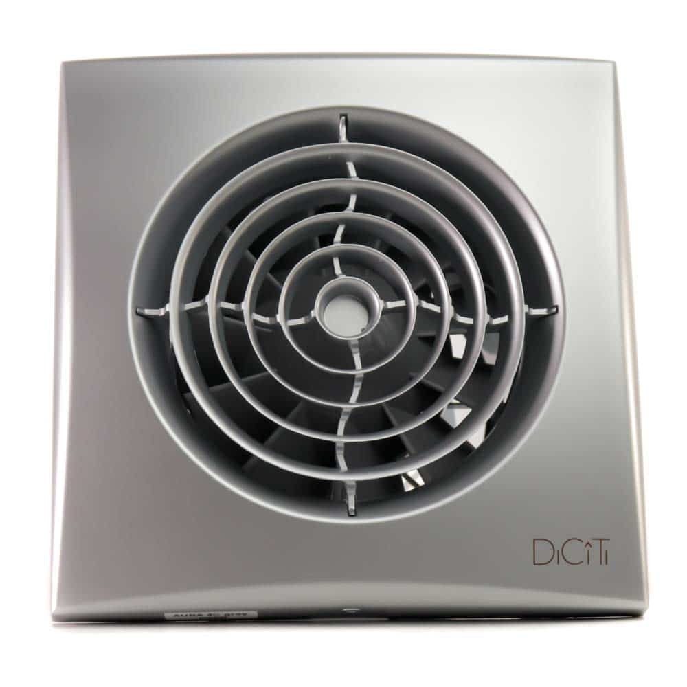 Ventilator baie AURA 4C Silent, Clapetă antiretur, Garanție 2 ani, Motor Long Life 40000h, Debit 90mc/h, Ø100mm, Gray Metal