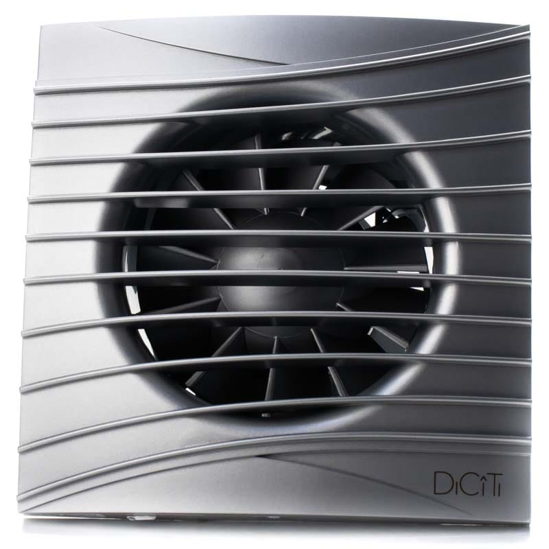 Ventilator baie SILENT 4C, Super Silent, Clapeta antiretur, Motor Long Life 40000h, Debit 90mc/h, Ø100mm, GRAY METAL