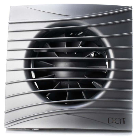 Ventilator baie SILENT 4C, Super Silent, Clapeta antiretur, Motor Long Life 40000h, Debit 90mc/h, Ø100mm, GRAY METAL