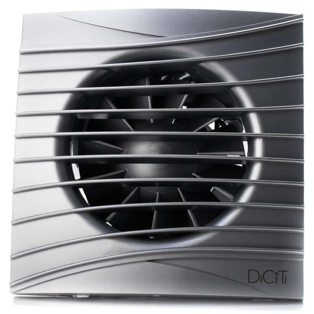 Ventilator baie SILENT 4C, Super Silent, Clapeta antiretur, Motor Long Life 40000h, Debit 90mc/h, Ø100mm, GRAY METAL