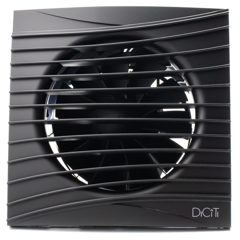 Ventilator baie SILENT 5C Matt Black, Super Silent, Clapeta antiretur, Motor Long Life 40000h, Debit 180mc/h, Ø125mm , Matt Black