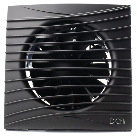 Ventilator baie SILENT 5C Matt Black, Super Silent, Clapeta antiretur, Motor Long Life 40000h, Debit 180mc/h, Ø125mm , Matt Black