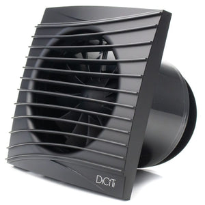 Ventilator baie SILENT 5C Matt Black, Super Silent, Clapeta antiretur, Motor Long Life 40000h, Debit 180mc/h, Ø125mm , Matt Black