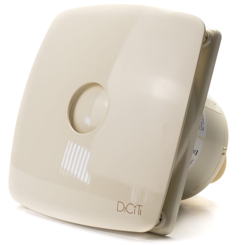 Ventilator de baie Rio 4C Ivory, Debit 100 m3/h, Diametru Ø98, Clapeta antiretur