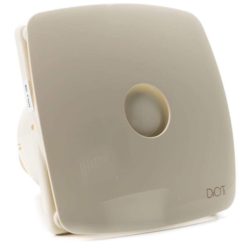 Ventilator de baie Rio 4C Ivory, Debit 100 m3/h, Diametru Ø98, Clapeta antiretur