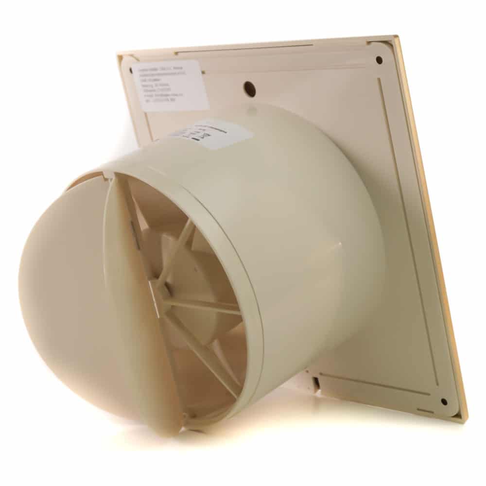 Ventilator baie SLIM 5C Ø125, Super Silent, Clapeta antiretur, Garantie 2 ani, Motor Long Life 40000h, Debit 140mc/h, Champagne
