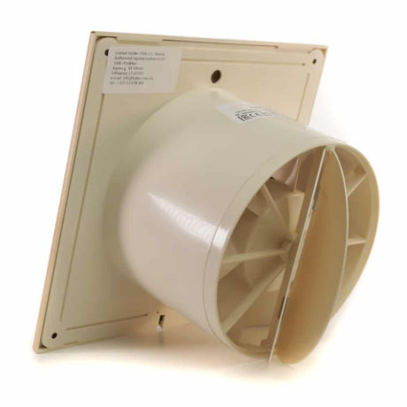 Ventilator baie SLIM 4C Ø100, Super Silent, Clapeta antiretur, Garantie 2 ani, Motor Long Life 40000h, Debit 90mc/h, Champagne
