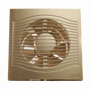 Ventilator baie SLIM 5C Ø125, Super Silent, Clapeta antiretur, Garantie 2 ani, Motor Long Life 40000h, Debit 140mc/h, Champagne