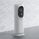 Ventilator turn 4 in 1 Evoair BRIIS SILVER, Functie Incalzire, Racire, Umidificare, Sterilizare UV, Telecomanda, 5 viteze, Pastile Racire 2+2 Cadou, Rezervor 3.15l Alb&Argintiu