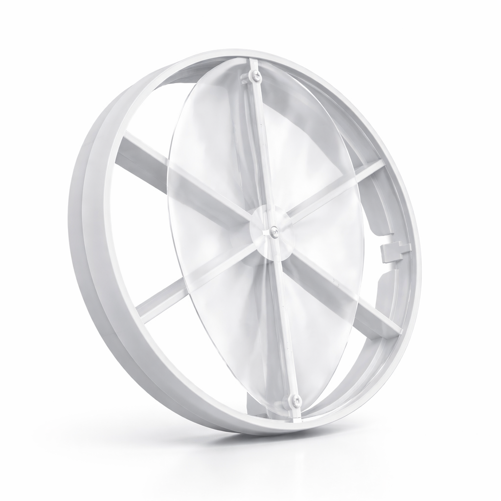 Ventilator baie dRim Ø125 HS, Super Silent, Senzor de umiditate, Debit 140 m3/h, Panou plexi schimbabil, clapeta antiretur, Garantie 2 ani, Black Negru