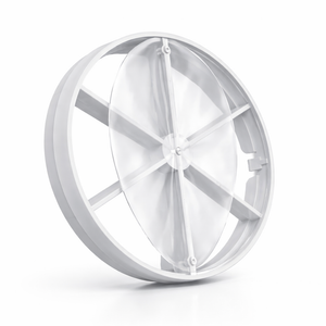 Ventilator baie dRim Ø125 HS, Super Silent, Senzor de umiditate, Debit 140 m3/h, Panou plexi schimbabil, clapeta antiretur, Garantie 2 ani, Black Negru