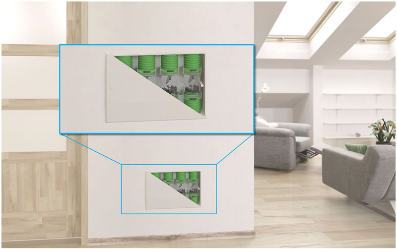 Clapeta reglaj debit Metrovent cu afisaj debit de aer, Diametru Ø75mm