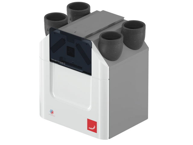 Resigilat! Centrală de Ventilație cu recuperare de căldură Zehnder ComfoAir Q350 TR, cu montaj pe perete, Debit de aer 350 m3/h, display integrat, Montaj pe stânga și dreapta