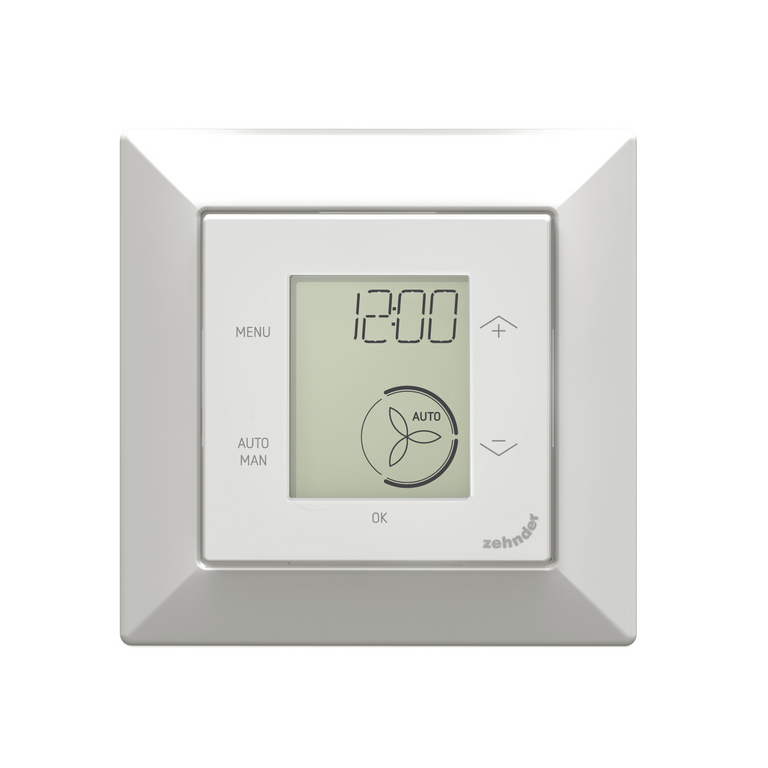 Panou de control Zehnder ComfoSense C67 pentru unitățile ComfoAir Q350/450/600, culoare RAL 9016