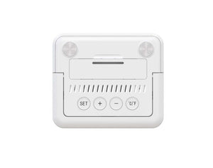 Higrometru si termometru digital, Evoair SENTIMINI, indicator umiditate și temperatură, data si ora, Alb