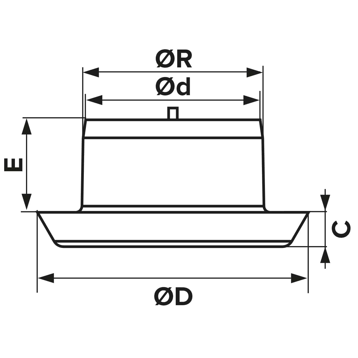 Valva Aspiratie / Refulare cu flansa Ø160 mm, PVC