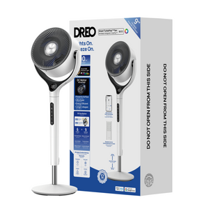 Ventilator Circular Smart Dreo DR-HPF025S, Telecomandă, 9 Viteze, 4 Moduri Funcționare, Oscilație Verticală și Orizontală pana la 120°, Timer, Control WiFi, Display LED, Alb