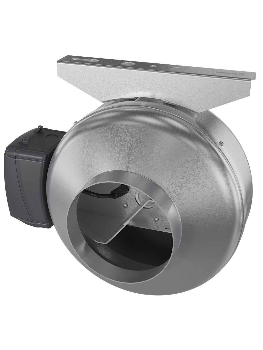 Ventilator centrifugal Squall D125 GDF Venteurope, Debit 340 mc/h, Diametru Ø125mm, Carcasa otel galvanizat