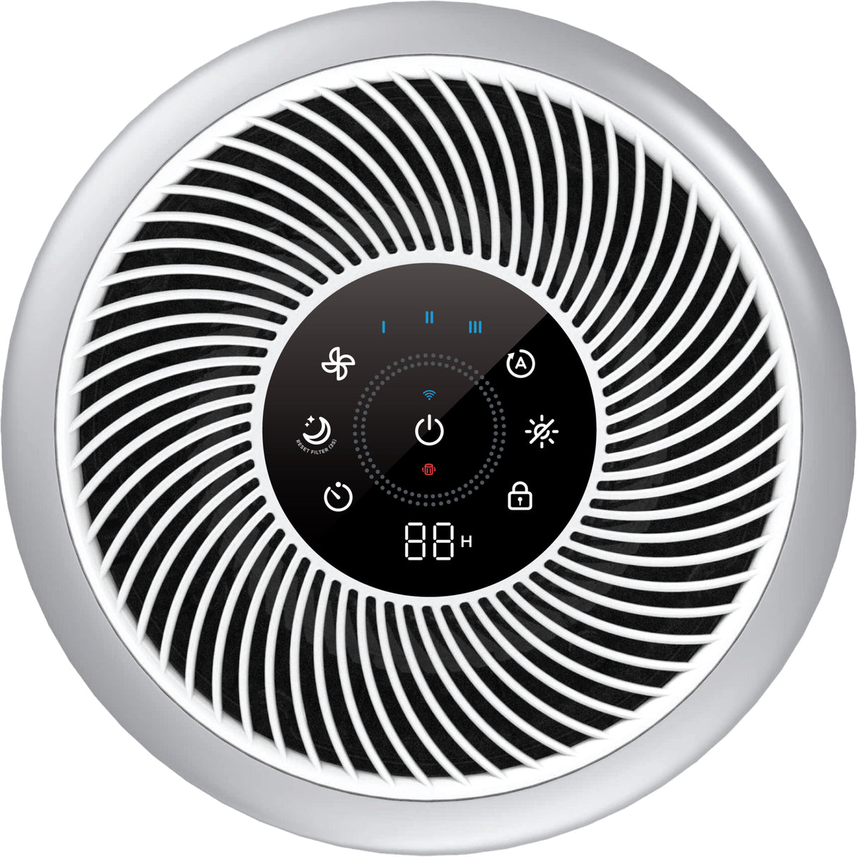 Purificator de aer Smart Levoit Core 300S Plus Wi-Fi, Filtru 3 in 1 True HEPA, Carbon Activ, Senzor Calitate Aer, Mod Auto, Alexa, Google Home, Panou Comanda Touch Screen, Control Remote, Gri + un filtru in plus