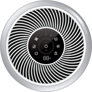 Purificator de aer Smart Levoit Core 300S Plus Wi-Fi, Filtru 3 in 1 True HEPA, Carbon Activ, Senzor Calitate Aer, Mod Auto, Alexa, Google Home, Panou Comanda Touch Screen, Control Remote, Gri + un filtru in plus