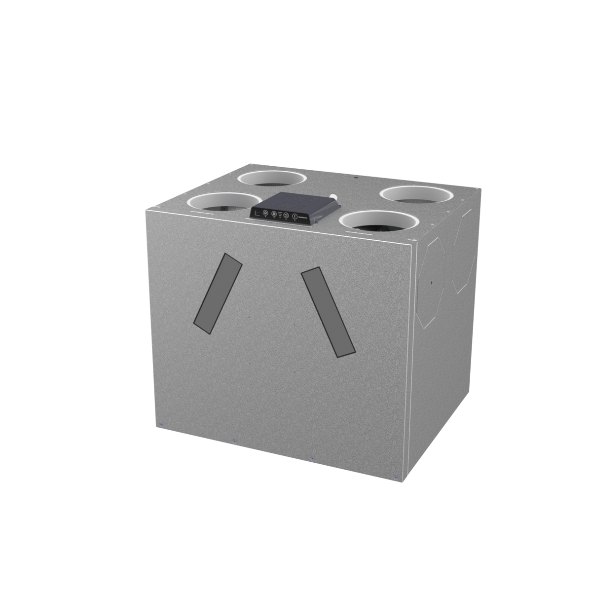 Centrală de ventilație cu recuperare de căldură Dantherm RCV480 P1, Senzor de umiditate inclus, Panou de control integrat, Free Cooling, Carcasă din oțel galvanizat