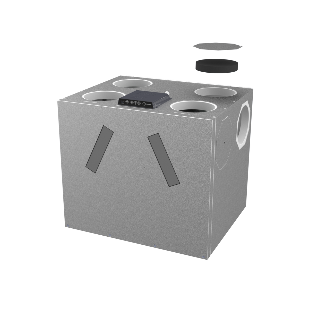 Centrală de ventilație cu recuperare de căldură Dantherm RCV640 P2, Senzor de umiditate inclus, Panou de control integrat, Free Cooling, Carcasă din oțel galvanizat