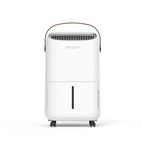 Resigilat! Dezumidificator Evoair, NovaDry 16 Smart, 16l/24h, Senzor de Umiditate, Functie Ionizare, Uscare Rufe, Rezervor 2.5l, Lampa UVC, Alb, Curea Maro