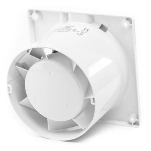 Ventilator baie dRim Ø100 TS, Super Silent, Timer, Debit 93 m3/h, Panou plexi schimbabil, clapeta antiretur, Garantie 2 ani, Matt Black Negru