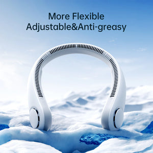 Ventilator portabil de gât JISULIFE Life3, autonomie 3-16h, baterie 4000mAh, 3 viteze, încărcare rapidă, Roz