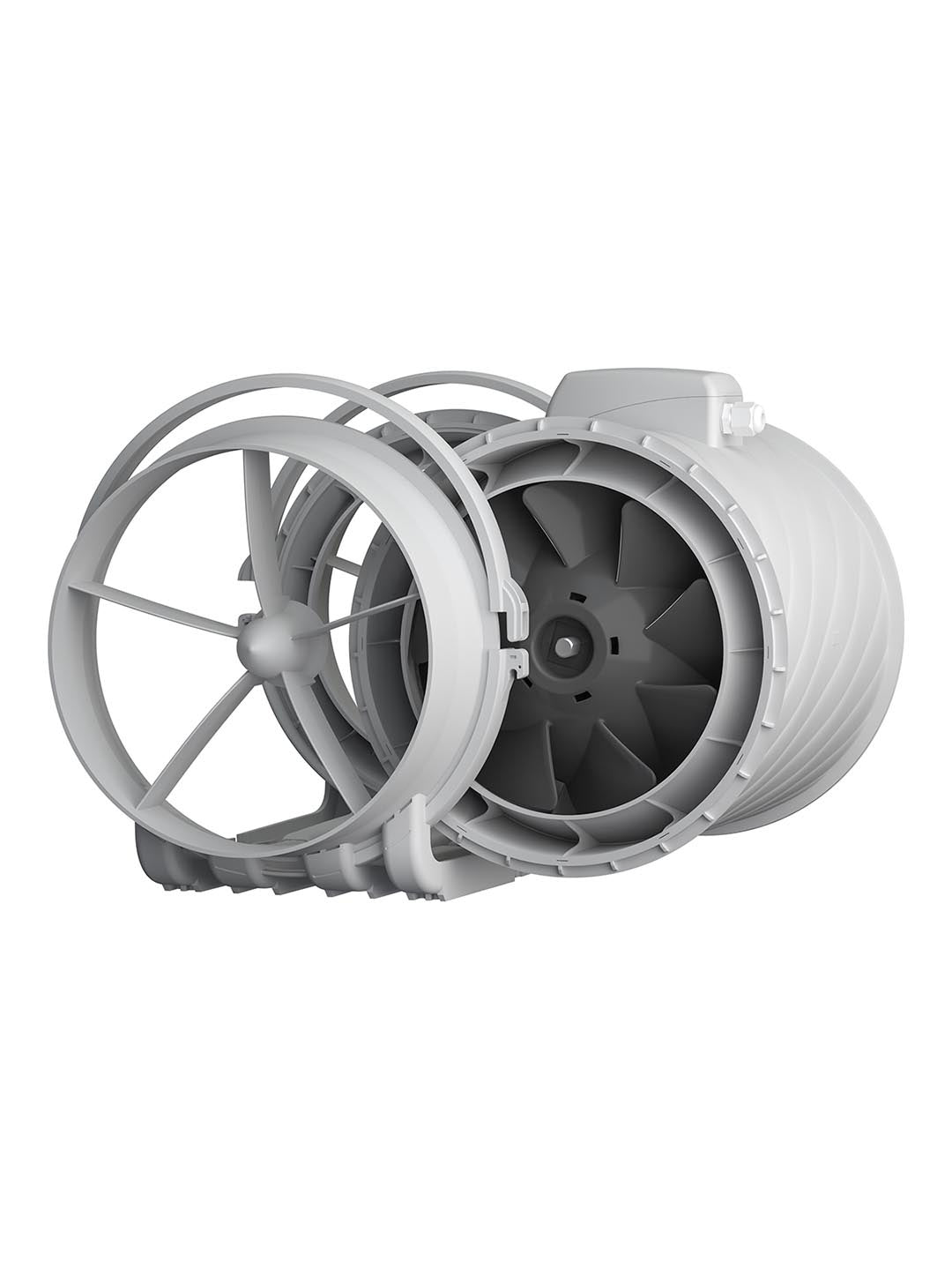 Ventilator axial de tubulatura Monsoon 250 2SP Venteurope, Debit 1560mc/h, 2 Trepte de viteze, Diametru Ø250mm