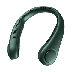 Ventilator portabil de gât JISULIFE Life3, autonomie 3-16h, baterie 4000mAh, 3 viteze, încărcare rapidă, Verde închis