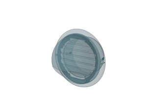 Grila ventilatie Ø150 cu protectie ploaie si plasa antiinsecte, metal, GRI