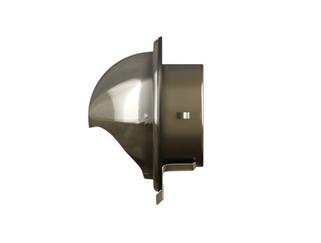 Grila ventilatie Ø150 cu protectie ploaie si plasa antiinsecte, metal, GRI