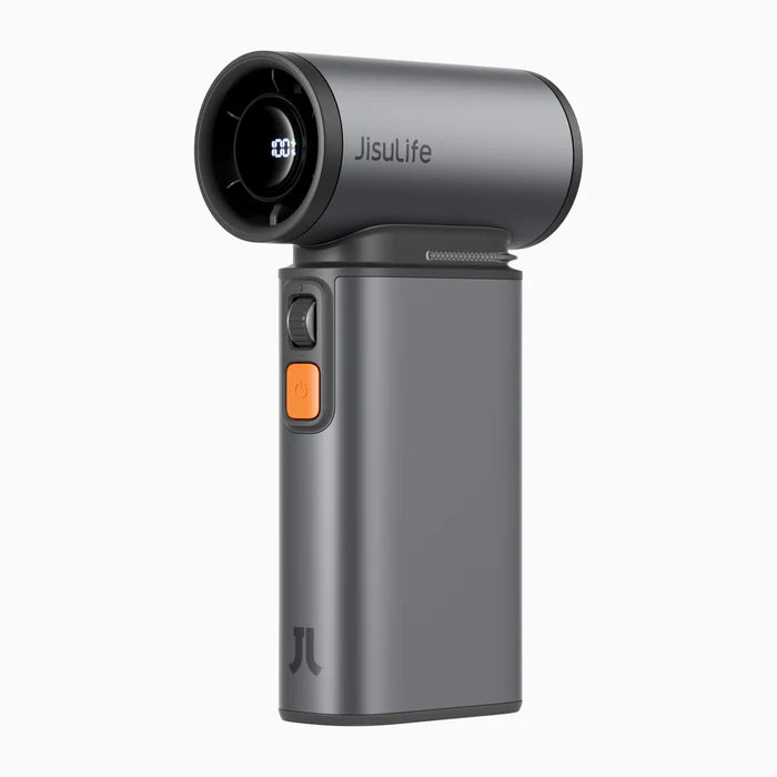 Ventilator portabil de mână Ultra1 JISULIFE, 9000mAh, 100 viteze, afișaj LED, gri ínchis