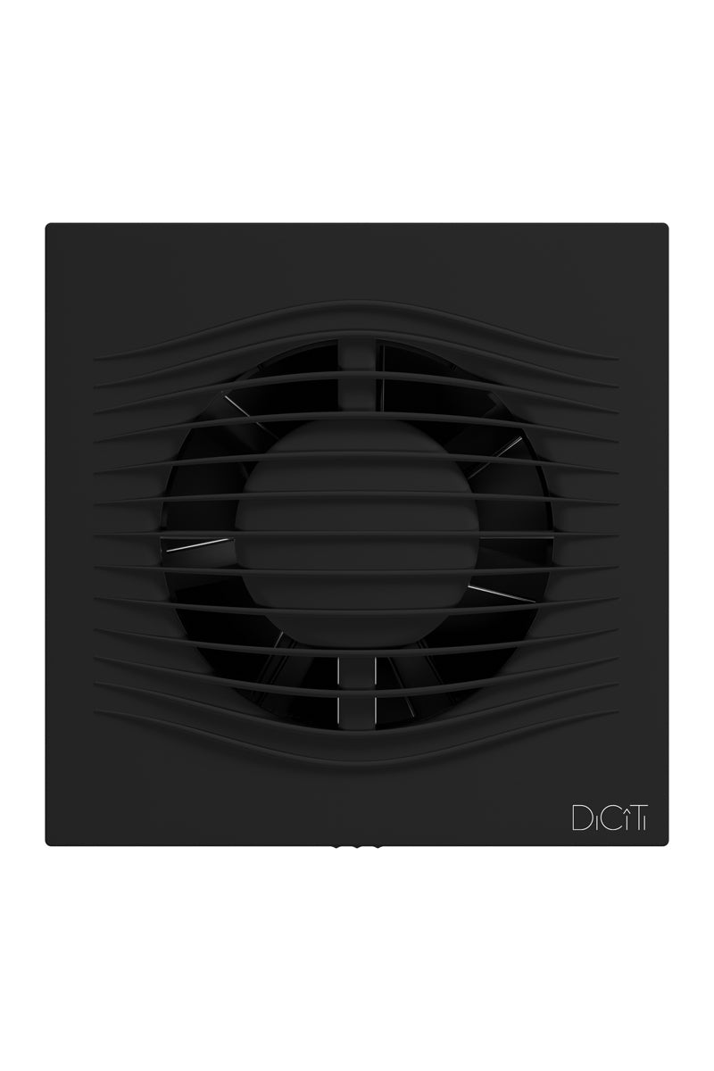 Ventilator baie SLIM 4C Matt Black, Debit 90mc/h, Diametru Ø100mm, Clapeta antiretur, Matt Black