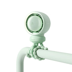 Ventilator portabil pentru cărucior JISULIFE, Life 2, autonomie 2-11.5h, baterie 4000mAh, 5 viteze, încărcare rapidă, Verde mentă