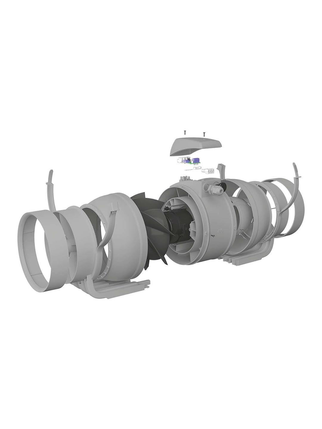 Ventilator axial de tubulatura Monsoon 150/160 2SP Venteurope, Debit 570mc/h, 2 Trepte de viteze, Diametru Ø150mm