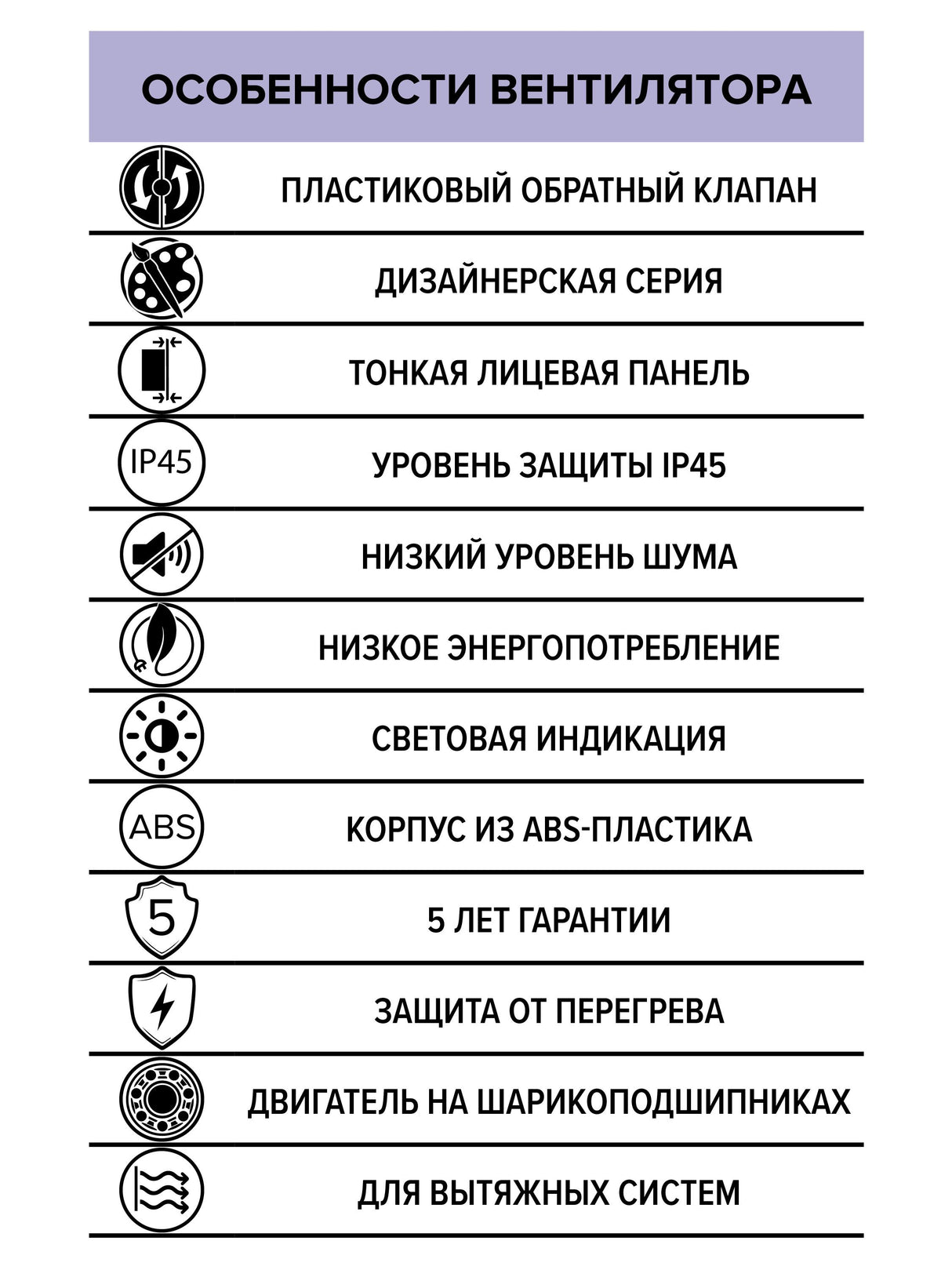 Ventilator baie SLIM 4C Matt Black, Debit 90mc/h, Diametru Ø100mm, Clapeta antiretur, Matt Black