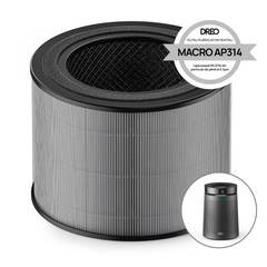 Filtru purificator de aer Dreo DR-HPA032 pentru purificator HAP006, 3 în 1, Pre-filtru, Filtru True HEPA, Filtru Carbon activ, Alb