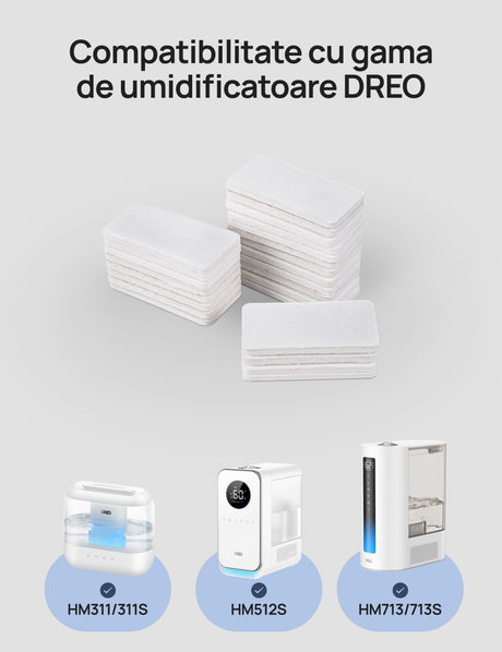 Set 24 Pad-uri Aromaterapie DREO – Compatibile cu Umidificatoarele DR-HHM