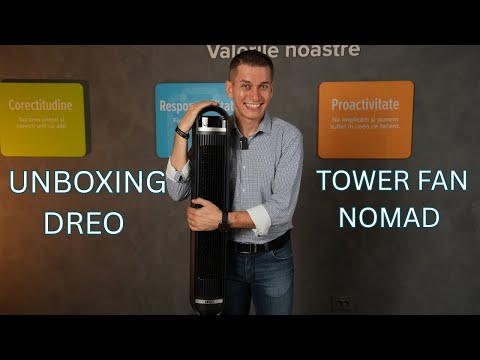 Resigilat! Ventilator Turn DREO Nomad DR-HTF014, 8 viteze, 4 functii, 92cm, oscilatie 90°, HyperSilent 25dB, telecomanda, negru