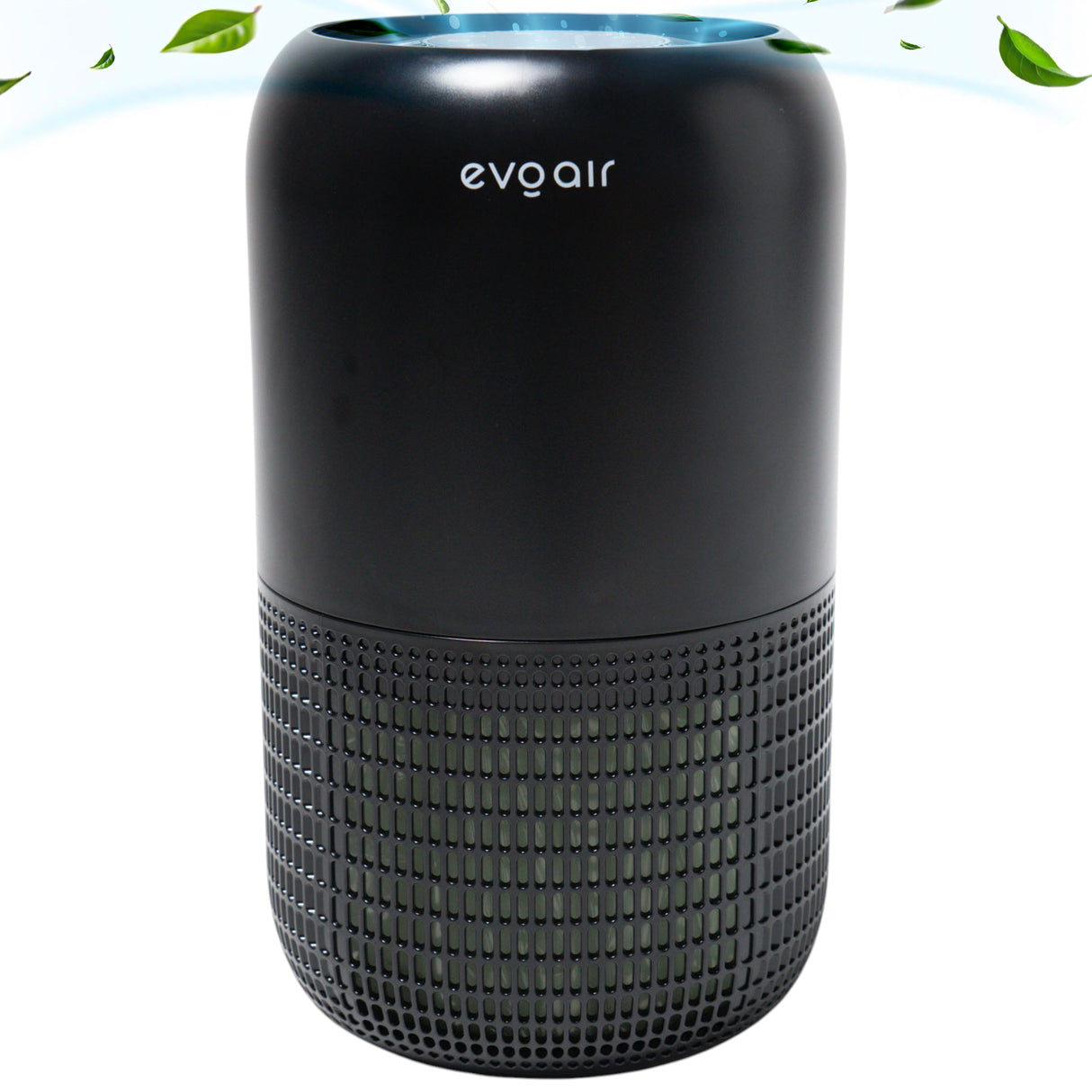 Purificator de aer Evoair, Yuvo, Lampă UV-C, Filtru 3in1, True Hepa, Carbon Activ, Pre-filtru, 4 viteze, Funcție Polen/Animale, Mod Noapte, Blocare Ecran, Lumină Ambientală, Negru