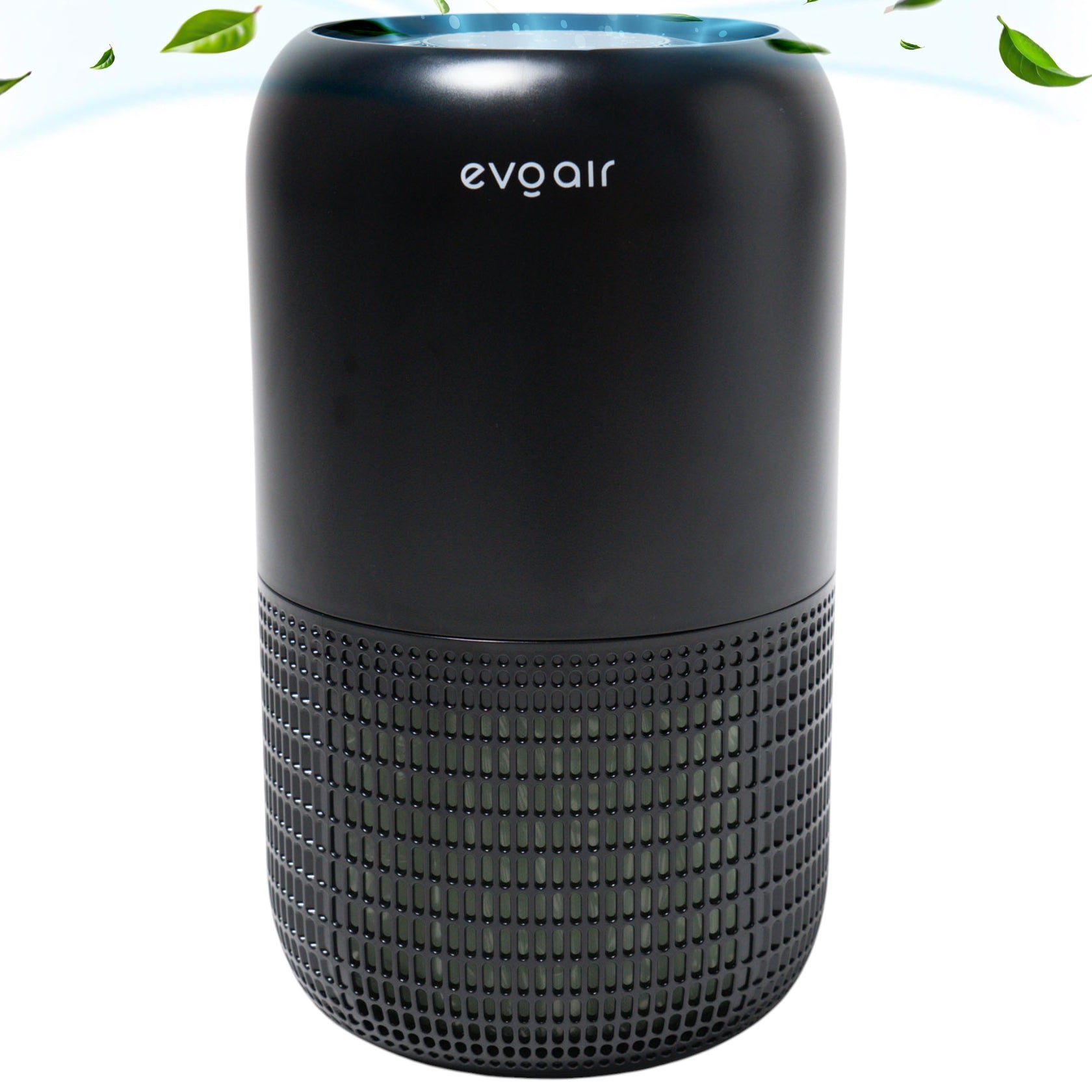 Purificator de aer Evoair, Yuvo, Lampă UV-C, Filtru 3in1, True Hepa, Carbon Activ, Pre-filtru, 4 viteze, Funcție Polen/Animale, Mod Noapte, Blocare Ecran, Lumină Ambientală, Negru