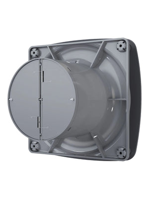 Ventilator de baie Rio 4C Dark Gray Metal, Debit 100 m3/h, Diametru Ø98, Clapeta antiretur, Dark Gray Metal