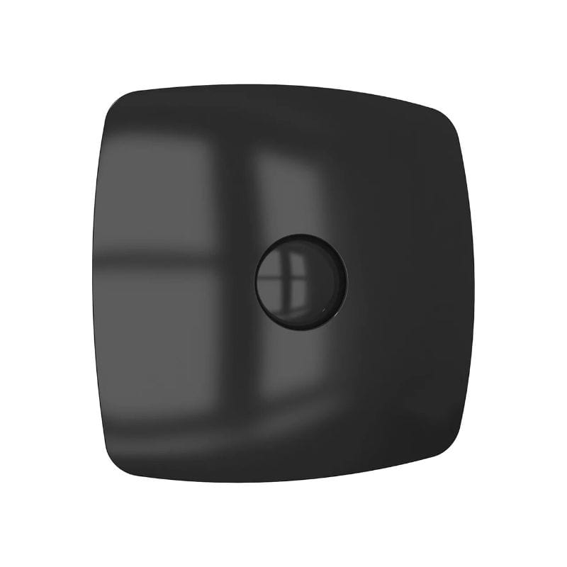 Ventilator de baie Rio 4C Matt Black Debit 100 m3/h, Diametru Ø100, Clapeta antiretur, Chrome